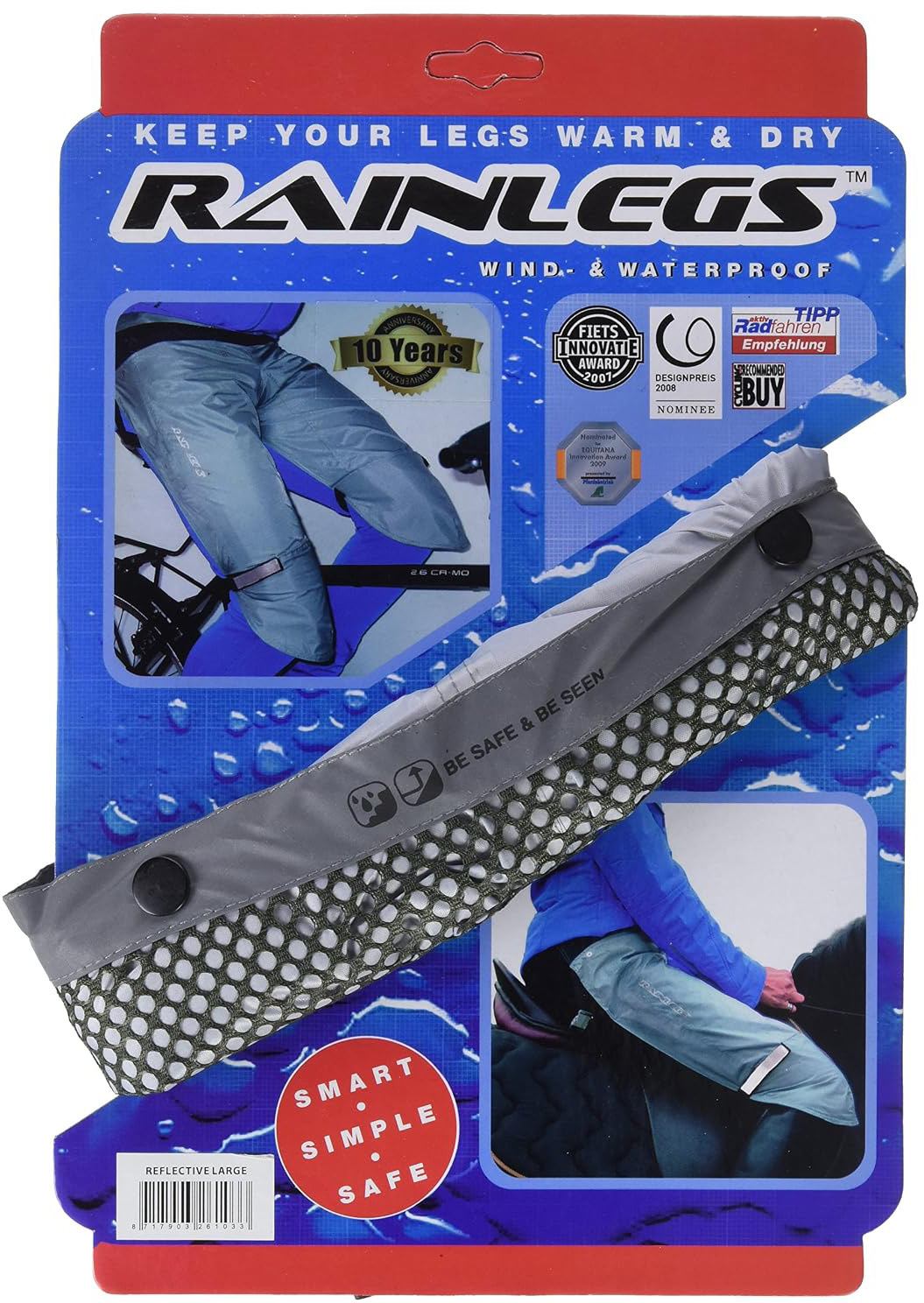 Rainlegs Beenbeschermers Reflecterend – Maat XL